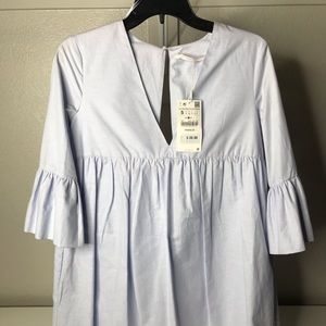 ZARA blue linen dress
